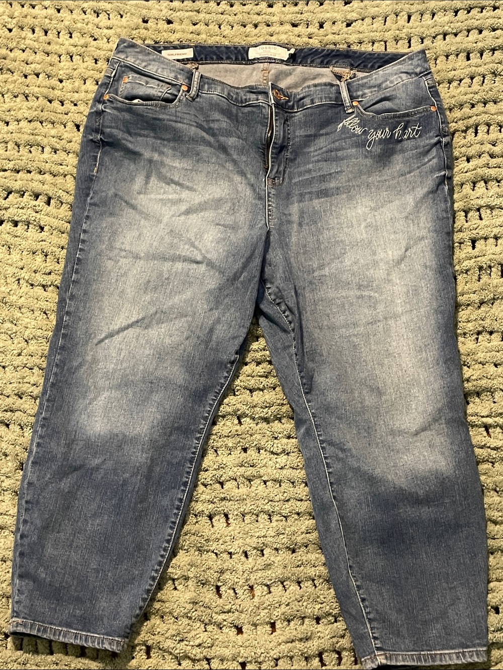 torrid Washed Blue Boyfriend Jeans